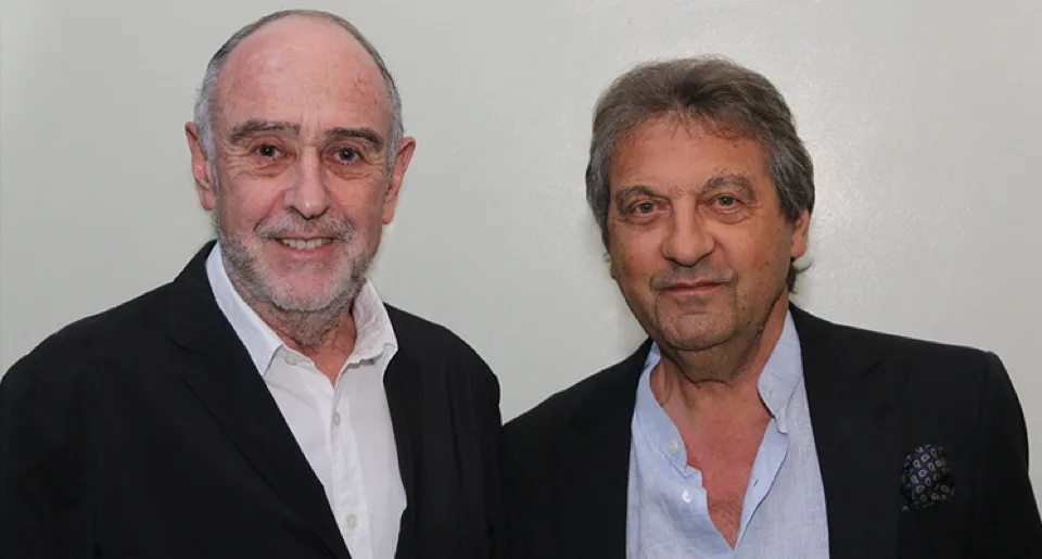 Alain Boublil and Claude-Michel Schönberg on stage